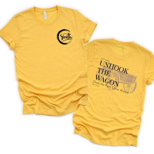 Unhook The Wagon Dayspring Youth T Shirt Gold