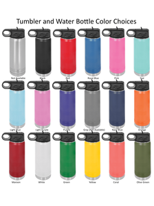 Water Bottle And Tumbler Color Samples