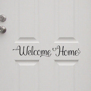 Welcome Home Vinyl Door Decal 22583